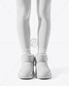 Pair of UGG Boots on Woman's Legs with Leggings Mockup