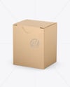 Kraft Paper Box Mockup – Half Side View (High-Angle Shot)