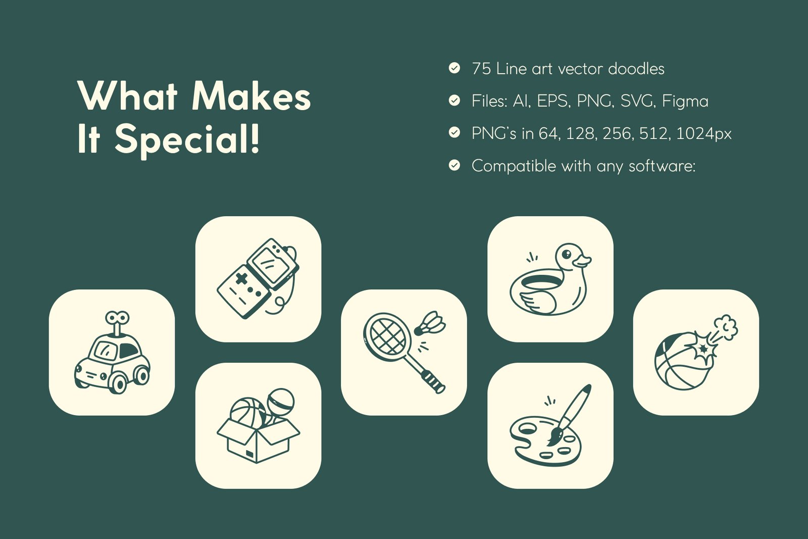 Children&#039;s Day Doodle Icons