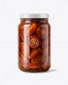 Clear Glass Jar with Sun Dried Tomatoes Mockup