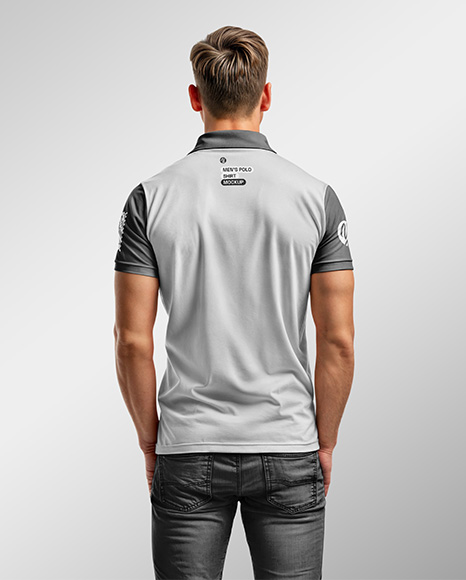 Man in a Polo Shirt and Jeans Mockup