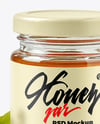 Small Clear Glass Jar with Linden Honey Mockup