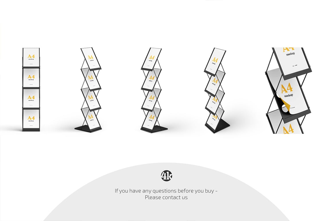 Flyer with Holder Mockup Set