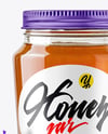 Glass Jar with Wildflower Honey Mockup