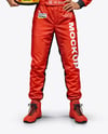 Man Wearing Full Racing Kit Mockup