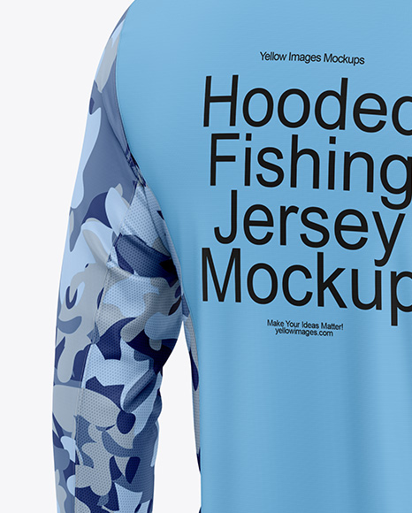 Hooded Fishing Jersey Mockup
