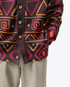 Afro-American Man Wearing a Cardigan and Pants Mockup