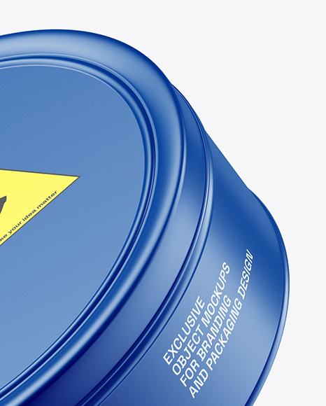 Matte Round Tin Box Mockup