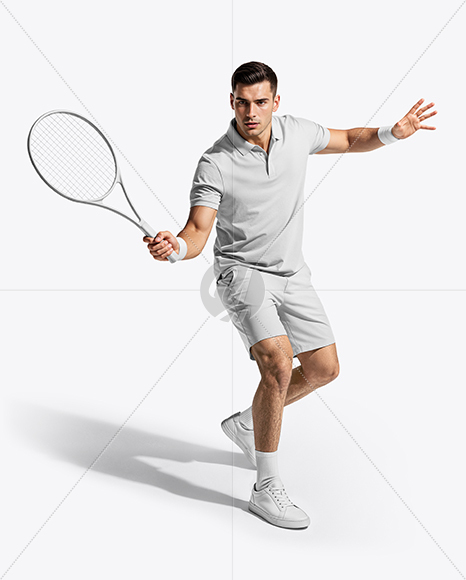 Man Wearing Tennis Uniform Mockup