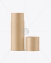 Opened Kraft Paper Tube Mockup – Front View