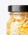 Clear Glass Jar with Sauerkraut Mockup