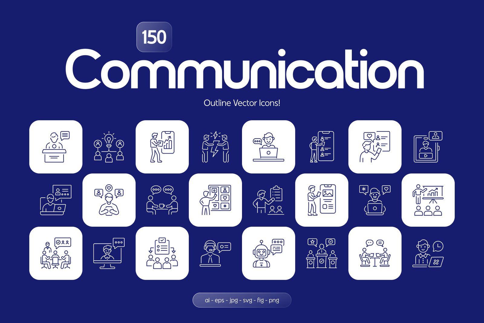 Communication Vector Icons