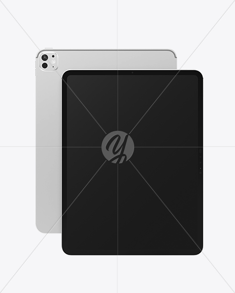 Two iPad Pro Mockup – Front & Back View