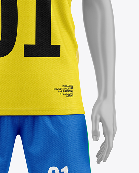 Full Soccer Kit w/ Mannequin Mockup - Front View