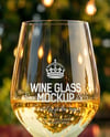 White Wine Glass Mockup