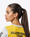 Female Soccer Goalkeeper Wearing Long Sleeve Jersey Mockup