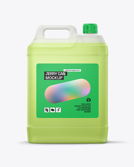 Clear Plastic Jerry Can Mockup