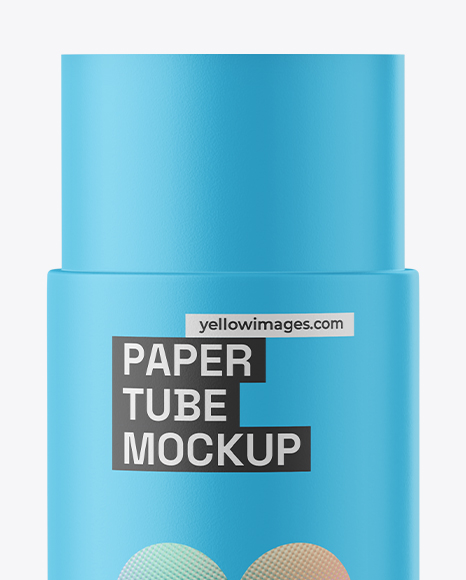 Opened Matte Paper Tube Mockup