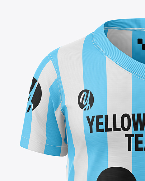 Kids V-Neck Jersey Mockup - Front View