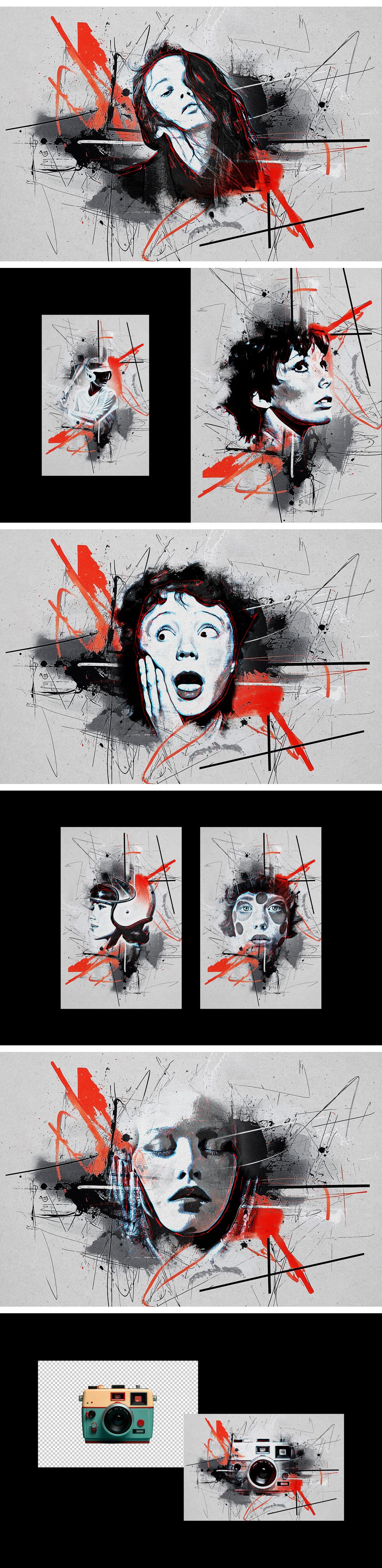 Inky Spots Photo Effect