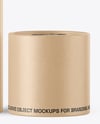 Opened Kraft Paper Tube Mockup – Front View