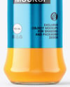 Glass Bottle with Orange Juice Mockup