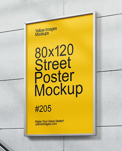 Framed Poster on a Wall Mockup
