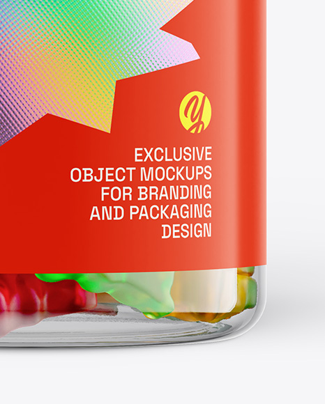 Gummy Bears Plastic Bottle Mockup