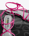 Pair of Strappy Sandals With Box Mockup