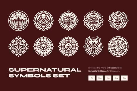 Supernatural Symbols Set - Fantasy symbols