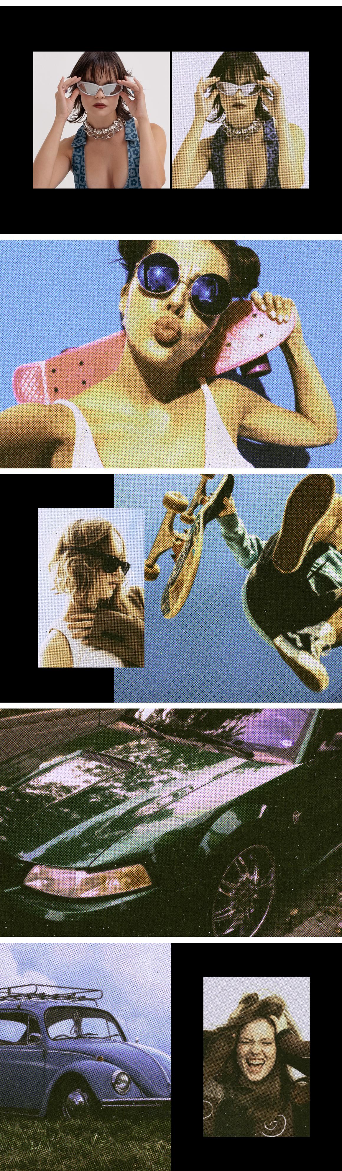 Vintage Halftone Magazine Photo Effect