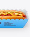 Paper Tray with Hot Dog Mockup