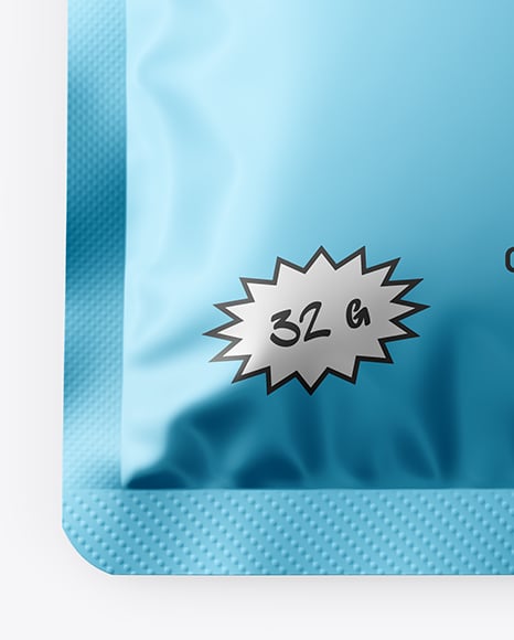 Glossy Metallic Sachet Mockup