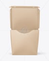 Opened Kraft Paper Food Box Mockup