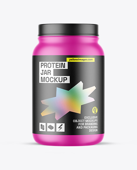 Matte Protein Jar Mockup