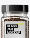 Square Spice Jar with Whole Black Pepper Mockup