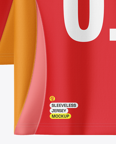 Training Sleeveless Jerseys Hanging in a Studio Mockup