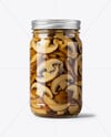Glass Jar with Porcini Mushrooms Mockup