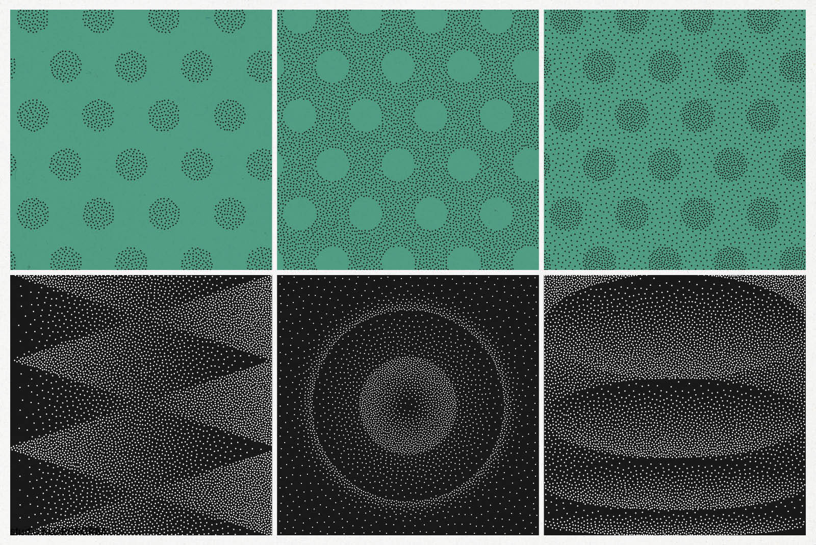 Stipple 1 - 100 dotted objects