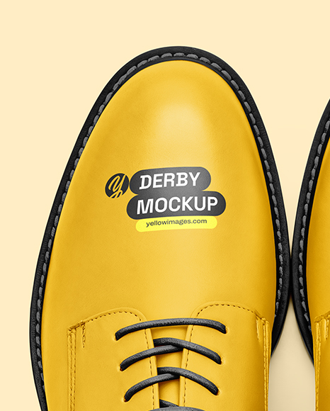 Pair of Women's Derby Shoes Mockup