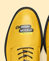Pair of Women's Derby Shoes Mockup