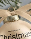 Matte Christmas Ball with Bow Mockup