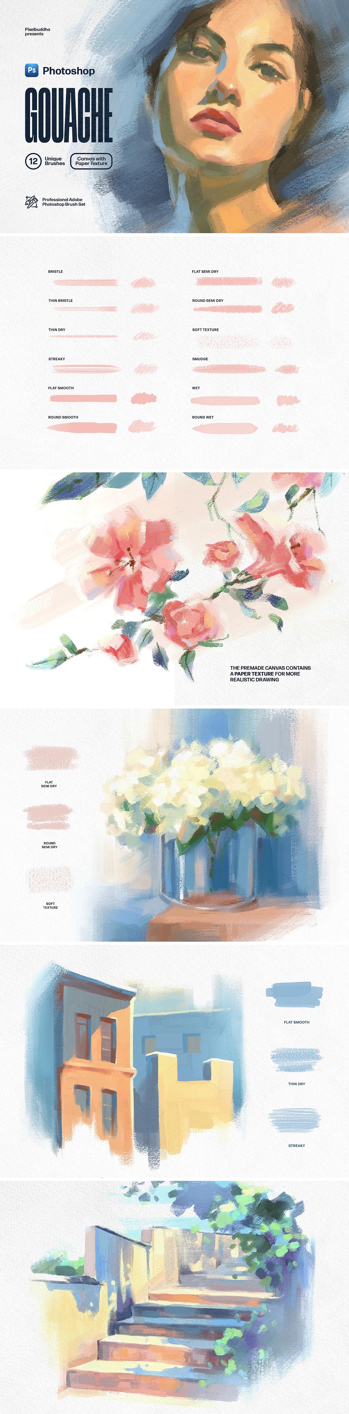 12-in-1 Photoshop Brushes Bundle