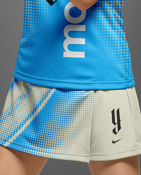 Woman Wearing Table Tennis Uniform Mockup