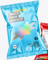 Glossy Snack Bags Mockup