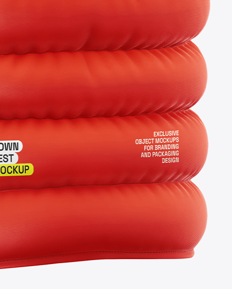 Matte Down Vest Mockup