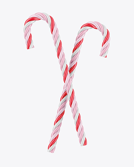 Two Candy Canes Mockup