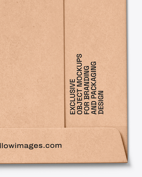 Kraft Paper Envelope with Letter Mockup – Top View