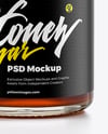 Glass Jar with Buckwheat Honey Mockup