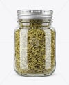 Glass Jar with Fennel Seeds Mockup